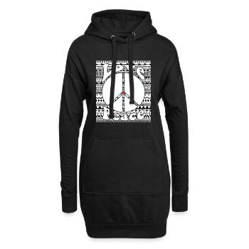 Hippie - Sweat-shirt à capuche long Femme - noir - Devant