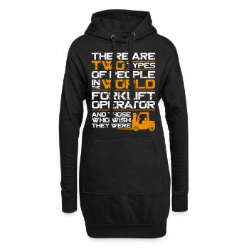 Certified Forklift Truck Operator - Hoodie-Kleid - Schwarz - Vorne
