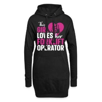 Certified Forklift Truck Operator - Hoodie-Kleid - Schwarz - Vorne