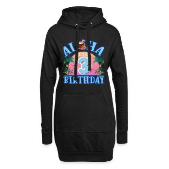 Aloha c’est ma boisson à la noix de pour mon 3ème anniversaire et - Sweat-shirt à capuche long Femme - noir - Devant