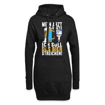 Biertrinker Bier Saufen - Hoodie-Kleid - Schwarz - Vorne