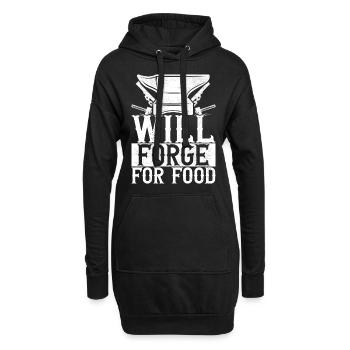 Blacksmith Forging Anvil - Hoodie Dress - black - Front