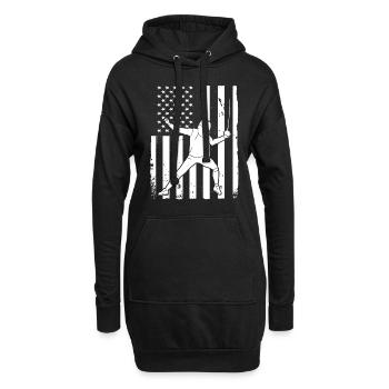 Fechten Degen Fechtduell Geschenkidee - Hoodie-Kleid - Schwarz - Vorne