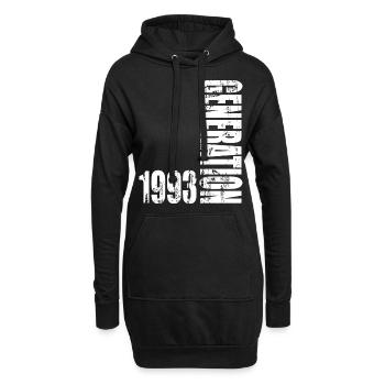 Génération 1993 Vintage Design - Sweat-shirt à capuche long Femme - noir - Devant