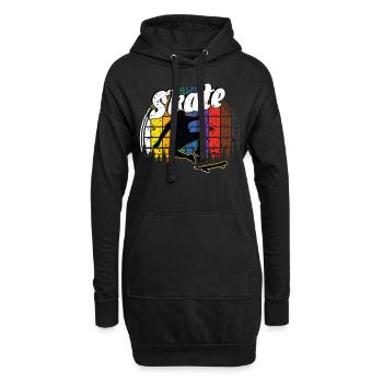 Skateboard Freestyle - Sweat-shirt à capuche long Femme - noir - Devant