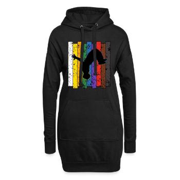 Parkour - Sweat-shirt à capuche long Femme - noir - Devant
