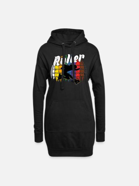 Rollerblades - Hoodie-Kleid - Schwarz