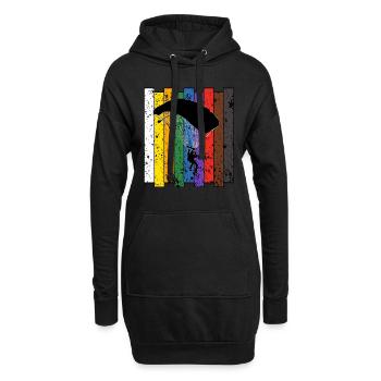 parachute - Sweat-shirt à capuche long Femme - noir - Devant