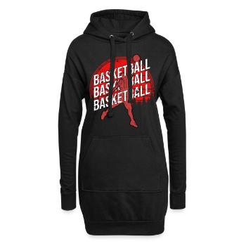 Basketballspieler - Basketball - BBall - Basketball - Hoodie-Kleid - Schwarz - Vorne