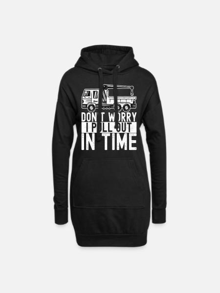 Abschleppwagen Abschleppdienst - Hoodie-Kleid - Schwarz