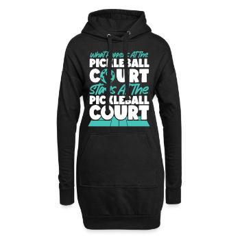 Pickleball Que se passe-t-il au - Sweat-shirt à capuche long Femme - noir - Devant