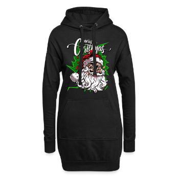 Merry Christmas Merry Christmas - Hoodie-Kleid - Schwarz - Vorne