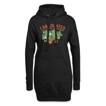 Graduated Can I Go Back Garden Garten Gärtner - Hoodie-Kleid - Schwarz - Vorne