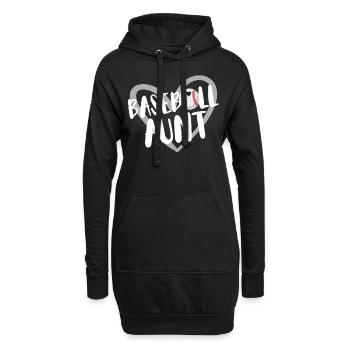 Baseball Für Baseballspieler - Hoodie-Kleid - Schwarz - Vorne