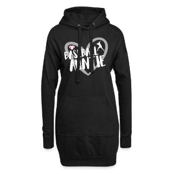 Baseball Für Baseballspieler - Hoodie-Kleid - Schwarz - Vorne