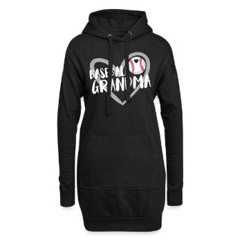Baseball Für Baseballspieler - Hoodie-Kleid - Schwarz - Vorne