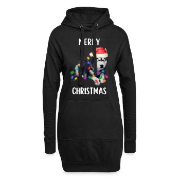 Joyeux Noël Drôle de Chemise de Noël - Sweat-shirt à capuche long Femme - noir - Devant