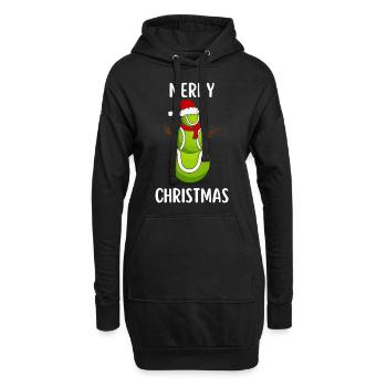 Joyeux Noël Drôle de Chemise de Noël - Sweat-shirt à capuche long Femme - noir - Devant