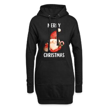 Joyeux Noël Drôle de Chemise de Noël - Sweat-shirt à capuche long Femme - noir - Devant