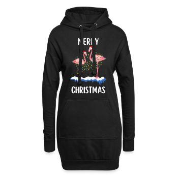 Merry Christmas Lustiges Weihnachtsshirt - Hoodie-Kleid - Schwarz - Vorne