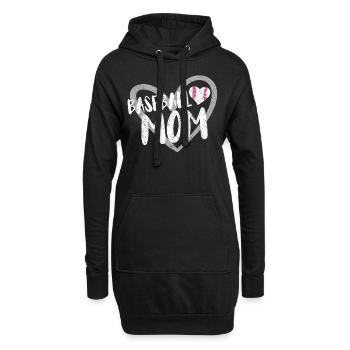 Baseball Für Baseballspieler - Hoodie-Kleid - Schwarz - Vorne