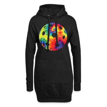 Pickleball Tie Dye Retro 80s 90s - Hoodie Dress - black - Front