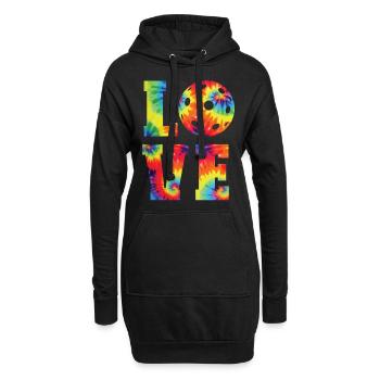 Pickleball Tie Dye 80s90s Love - Sweat-shirt à capuche long Femme - noir - Devant