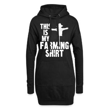 Farming Farmer Vintage C’est mon - Sweat-shirt à capuche long Femme - noir - Devant