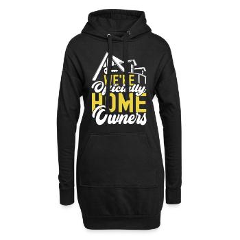 Achat d’une maison pour les propriétaires - Sweat-shirt à capuche long Femme - noir - Devant