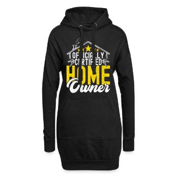 Achat d’une maison pour les propriétaires - Sweat-shirt à capuche long Femme - noir - Devant