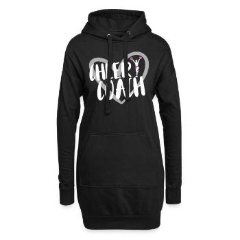Cheerleader Cheerleading - Hoodie-Kleid - Schwarz - Vorne