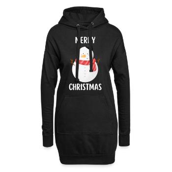 Joyeux Noël Drôle de Chemise de Noël - Sweat-shirt à capuche long Femme - noir - Devant