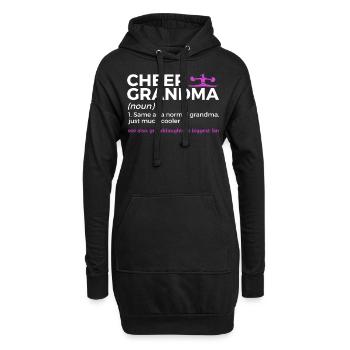 Cheerleader Cheerleading - Hoodie-Kleid - Schwarz - Vorne