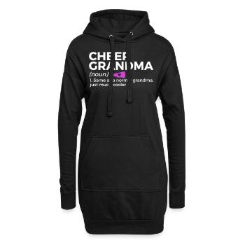 Cheerleader Cheerleading - Hoodie-Kleid - Schwarz - Vorne