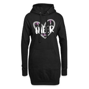 Cheerleader Cheerleading - Hoodie-Kleid - Schwarz - Vorne