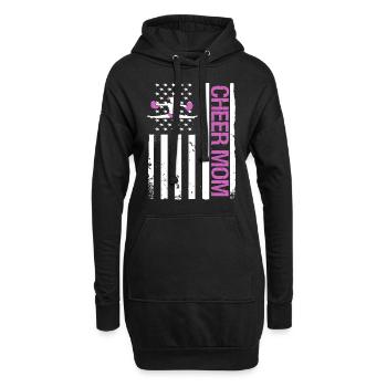 Cheerleader Cheerleading - Hoodie-Kleid - Schwarz - Vorne
