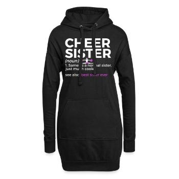 Cheerleader Cheerleading - Hoodie Dress - black - Front