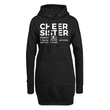 Cheerleader Cheerleading - Hoodie-Kleid - Schwarz - Vorne