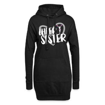 Cheerleader Cheerleading - Hoodie-Kleid - Schwarz - Vorne