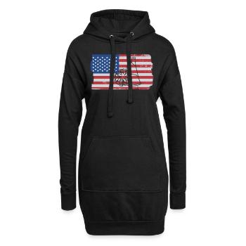 Cheerleader Cheerleading - Hoodie-Kleid - Schwarz - Vorne