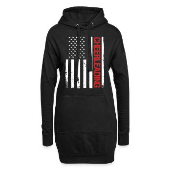 Cheerleader Cheerleading - Hoodie-Kleid - Schwarz - Vorne