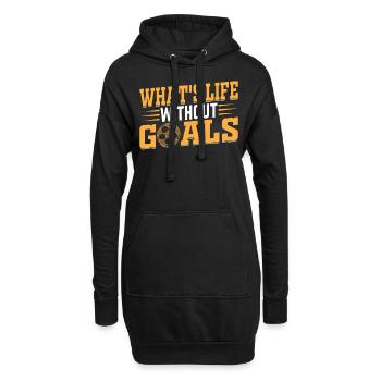 Soccer Lover Soccer Player - What's Life Without G - Hoodie-Kleid - Schwarz - Vorne