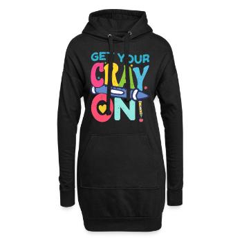 Grundschule Lehrer Kindergarten Erzieherin - Hoodie-Kleid - Schwarz - Vorne