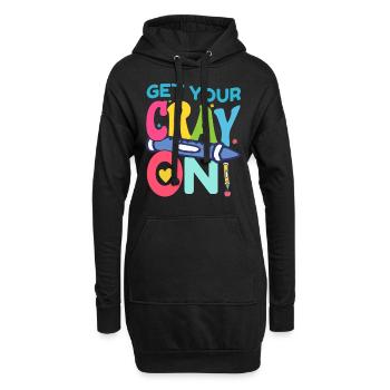 Enseignante au primaire Éducatrice de maternelle - Sweat-shirt à capuche long Femme - noir - Devant