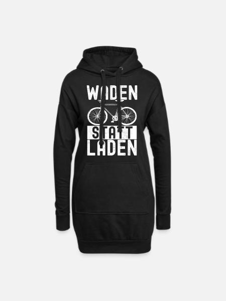Fahrrad Fahrradfahrer - Hoodie-Kleid - Schwarz