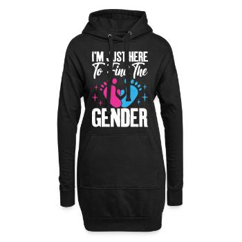 Je suis juste ici pour voir le graphique de grossesse - Sweat-shirt à capuche long Femme - noir - Devant