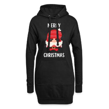 Merry Christmas Lustiges Weihnachtsshirt - Hoodie-Kleid - Schwarz - Vorne