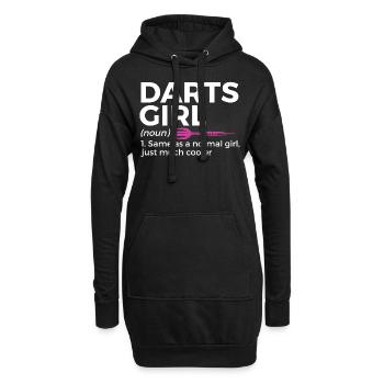 Joueur de fléchettes Fléchettes - Sweat-shirt à capuche long Femme - noir - Devant