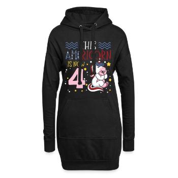 Cette Americorn est maintenant 4 Poney Licorne 4 juillet - Sweat-shirt à capuche long Femme - noir - Devant