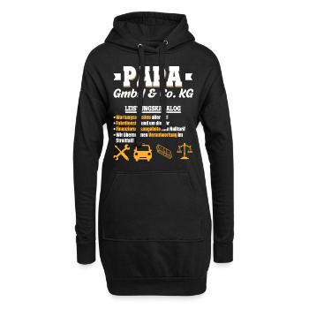 Papa GmbH & Co Leistungskatalog Vaterschaft Kinder - Hoodie-Kleid - Schwarz - Vorne